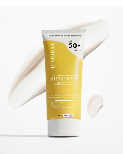 Glow ++ Hydrating Ozonated Water Sunscreen with SPF 50+ PA+++ | All Skin Type - 50GM